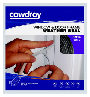 SEAL - DOOR & WINDOW SEAL - FOAM - GREY - 6mm x 9mm x 5 metres