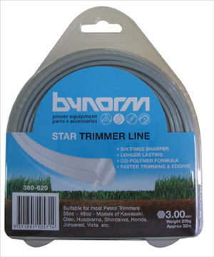 LINE TRIMMER - GREY -  3.0mm x 250gm - STAR