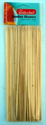 SKEWERS - BAMBOO - 25cm - 100 PACK