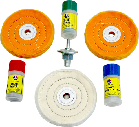 POLISHING & CLEANING KIT FOR METALS - 7 PIECE