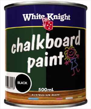 CHALKBOARD PAINT - BLACK - 500ML - WHITE KNIGHT