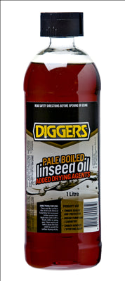 LINSEED OIL - BOILED - 1 LITRE - DIGGERS