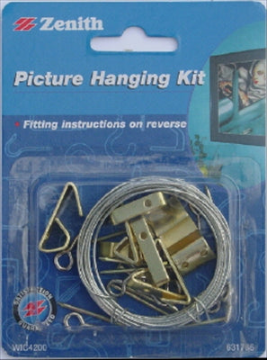 PICTURE HANGING KIT - 31 PIECES - ZINC PLATED