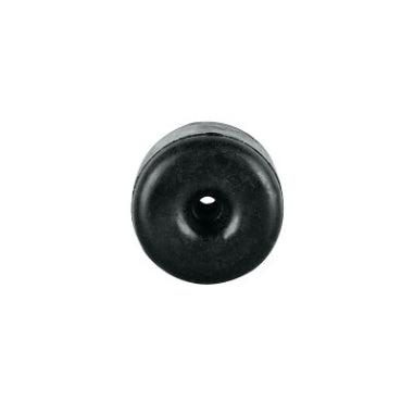 DOOR STOP  - ROUND - BLACK RUBBER - 28 x 22mm