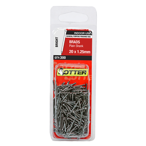NAILS - BULLET HEAD BRIGHT - 25 x 1.6mm - PACK  of 200