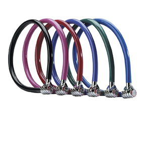 BIKE LOCK - WIRE ROPE - COMBINATION LOCK  - ASSORTED COLOURS