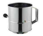 FLOUR SIFTER - CRANK HANDLE - 5 CUP - STAINLESS STEEL -  AVANTI