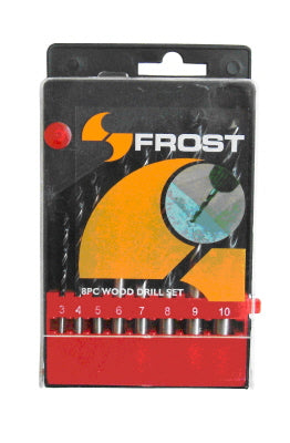 DRILL BIT SET -  WOOD - 8Pc - METRIC - FROST