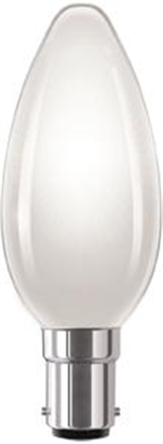 HALOGEN GLOBE - CANDLE - SBC - FROSTED - 28W - 2pk