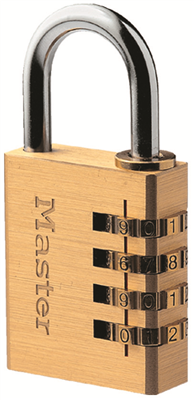 PADLOCK  - COMBINATION - RESET - BRASS - MASTERLOCK - 40MM