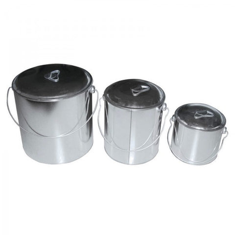 BILLY CAN  - 1 PIECE - TIN - 1.5 LITRE WITH LID