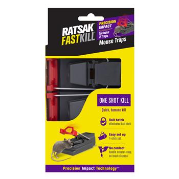 RATSAK MOUSE TRAPS - FAST KILL - 2 PACK