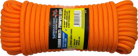 ROPE - FLURO MULTI-PURPOSE - 8mm x 20 Metres - ORANGE