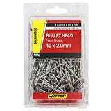 NAILS -  BULLET HEAD GALVANISED - 40 x 2mm - 500g