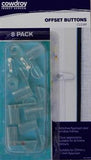 FLYSCREEN CLIPS - OFFSET CLEAR - 11mm - 8 PACK