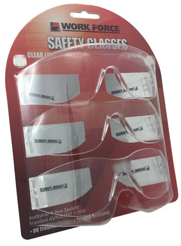 SAFETY GLASSES - 3 PACK