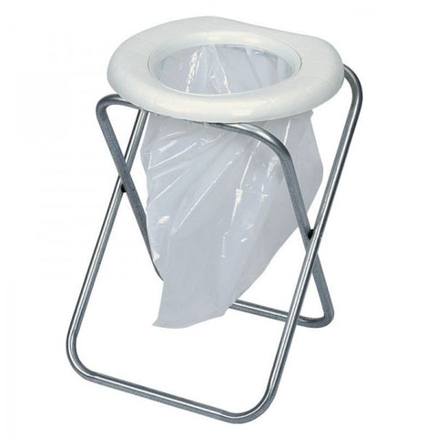 TOILET - CAMPING - PORTABLE - WITH FOLDING FRAME