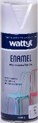 SPRAY PAINT - GLOSS WHITE ENAMEL AEROSOL - 325G - WATTYL