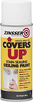 ZINSSER COVER UP STAIN SEALER CEILING PAINT - 369G SPRAY CAN -  ZINSSER