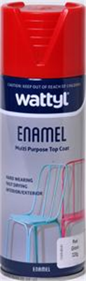 SPRAY PAINT - GLOSS RUBY RED ENAMEL AEROSOL - 325G - WATTYL
