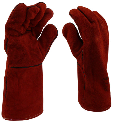 GLOVES - WELDING  - LEATHER  -  EX LARGE