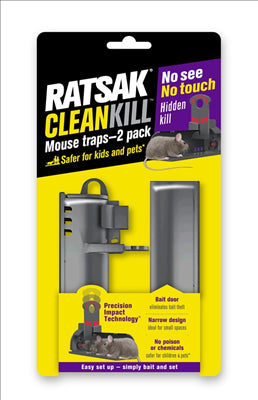 MOUSE TRAP - CLEAN KILL - 2 PACK - RATSAK