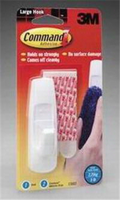 HOOK -LARGE WHITE - PK1 - COMMAND - REMOVABLE