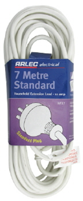 EXTENSION LEAD - 7 METRE - WHITE - ARLEC