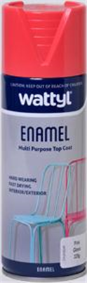 SPRAY PAINT - GLOSS PINK ENAMEL AEROSOL - 325G - WATTYL