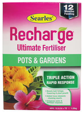 FERTILISER - RECHARGE ULTIMATE POTS & GARDEN - 1.25KG - SEARLES - AUST MADE