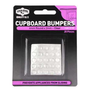 BUMPERS - ROUND CLEAR - 6 x 2mm - 25 PIECE