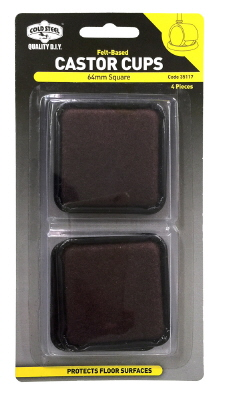 CASTOR CUPS - FELT BASED - 64mm - 4 PACK