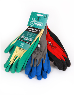 GLOVE - GARDENER - TRIPLE PACK- SAVER -  SMALL