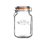 GLASS CLIP TOP  -  SQUARE 1.5 LITRE - KILNER