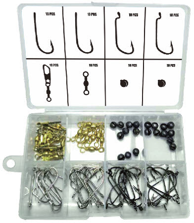 FISH HOOK, SINKER & SWIVEL ASSORTMENT - 80 PIECE