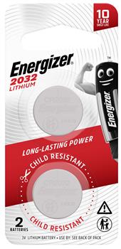 BATTERY - CR2032 - LITHIUM COIN - 2 PACK