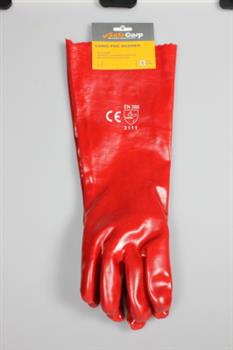 CHEMICAL GLOVES - RED PVC  - 450cm long
