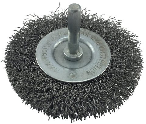 WIRE WHEEL BRUSH - 25mm - 1/4"SHANK