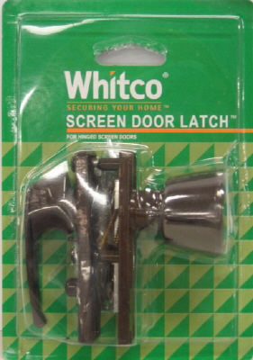 LATCH - SCREEN DOOR - REVERSIBLE - BROWN- WHITCO