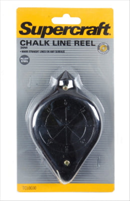 CHALK LINE REEL - ALLOY STEEL CASE - 30m/100ft - SUPERCRAFT