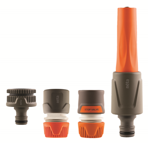 HOSE WATERING NOZZLE SET  - PLASTIC - 12mm - NETA