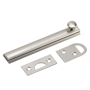 BARREL BOLT - SURFACE BOLT - 100mm - SATIN CHROME
