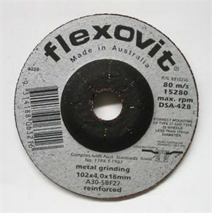 GRINDING WHEEL - METAL D/C  -  102 x 4 x 16 -  FLEXOVIT
