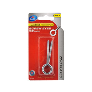 SCREW EYE - ZP  - 72mm x 4.0 x 14mm - 2 PACK