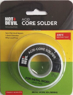 WIRE - SOLDER - ACID CORE - 1.6mm - METAL