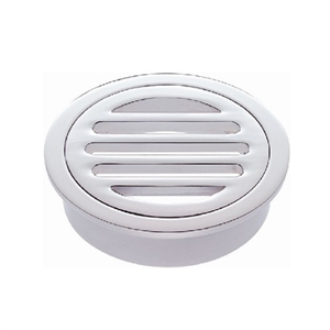 GRATE - FLOOR -   80mm ROUND  CHROME - TRIO