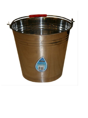 BUCKET - STAINLESS STEEL - 10 LITRE