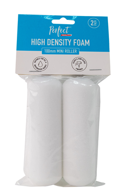 ROLLER COVERS - MINI HIGH DENSITY FOAM - 100mm -  2 PACK