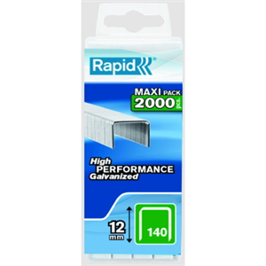 STAPLES - HD -  12mm  - RAPID 140 - BOX OF 2000