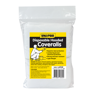 COVERALLS -  DISPOSABLE - LARGE - UNIPRO
